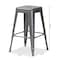 Baxton Studio Horton ModernIndustrial Grey Finished Metal 4-Piece Stackable Counter Stool Set, PK4 192-4PC-12045-ZORO - alternate 6